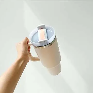 Monospace Essential Tumbler | Modern Stainless Steel 40oz Tumbler | Minimalistic, Insulated Large Tumbler (Rose Quartz)