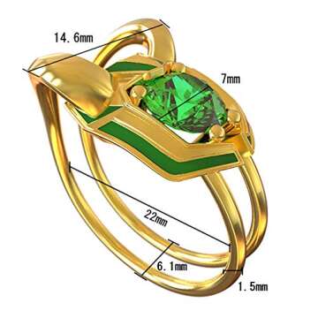 Loki Ring Thor: Ragnarok Cosplay Costume Accessories Jewelry with Gifts Box