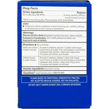 Hyland's Arnica 30x 50 Tablets (3 Pack = 150 Tablets), Bruising, Swelling, Muscle Pain Relief