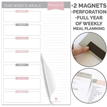 Bloom Daily Meal Planner - Magnetic Grocery List & Planner