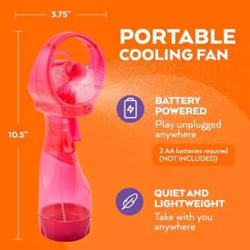 O2COOL Handheld Misting Fan - Beat the Heat Anywhere!