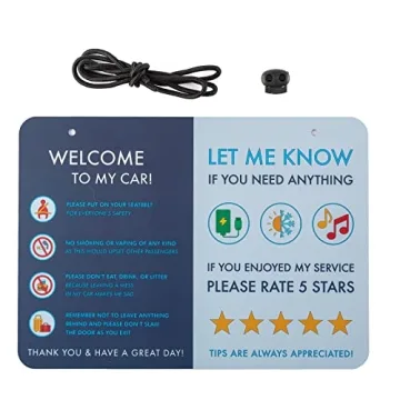 NIVRANA Rideshare Car Sign 2-Pack for Enhanced Service