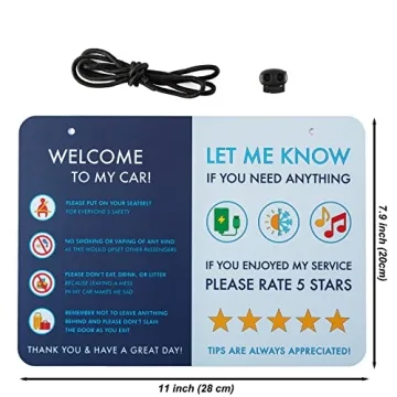 NIVRANA Rideshare Car Sign 2-Pack for Enhanced Service