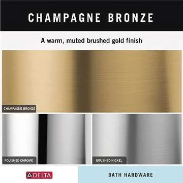 Delta Linden Towel Ring - Stylish Champagne Bronze Design