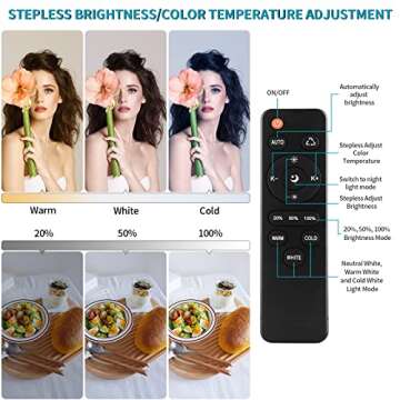 Photography Softbox Lighting Kit, Vevelux Soft Box Continuous Lighting System with 3000-6600K Dimming LED Bulbs & Remote, Photo Video Studio Equipment for Video Recording Product Portrait Shooting