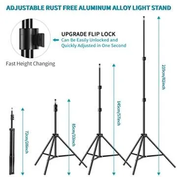 Photography Softbox Lighting Kit, Vevelux Soft Box Continuous Lighting System with 3000-6600K Dimming LED Bulbs & Remote, Photo Video Studio Equipment for Video Recording Product Portrait Shooting
