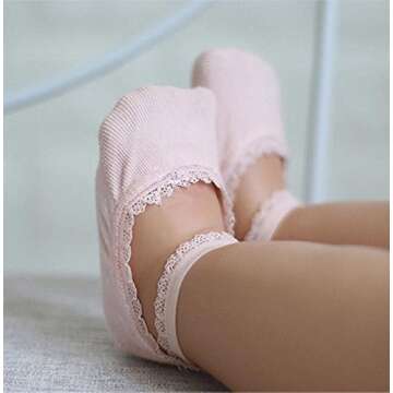 Charming Baby Girl Socks with Grips for Special Occasions