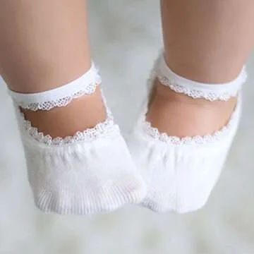 Charming Baby Girl Socks with Grips for Special Occasions