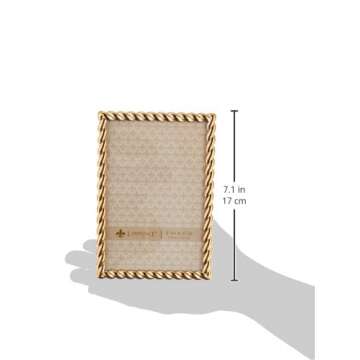 Lawrence Frames 4x6 Golden Rope Picture Frame (712046)