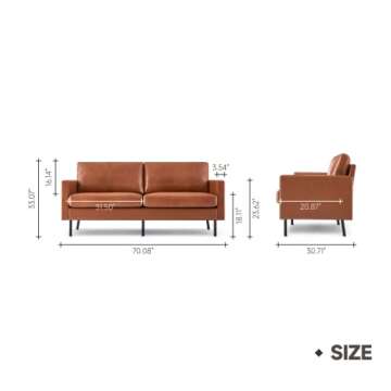 Z-hom Top-Grain Leather Sofa