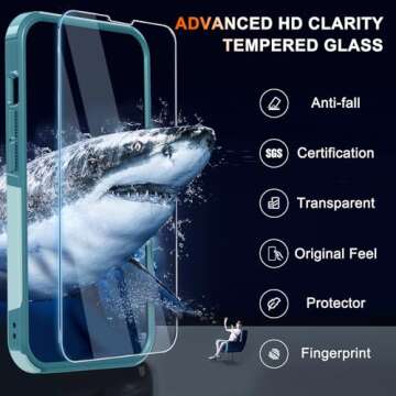 RMOCR for iPhone 16E Case with Screen Protector,Military Grade Heavy Duty Shockproof Phone Cover with Wrist Lanyard Strap for iPhone 16E 2025 Released,Mint Green