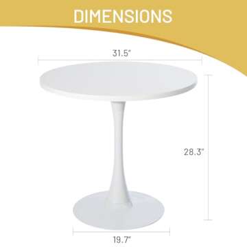 31.5" Round Dining Table for Small Spaces - Stylish & Versatile