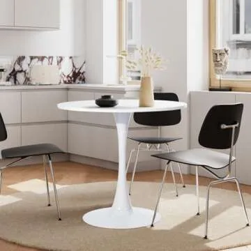 31.5" Round Dining Table for Small Spaces - Stylish & Versatile