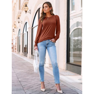 AUTOMET Women's Long Sleeve Dressy Tops for Work