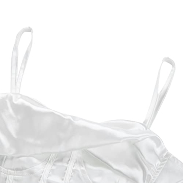 Luxurious White Corset Midi Dress for Formal Events