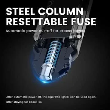 Versatile YANTU 3-Socket Car Charger with USB Ports