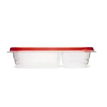 Durable Rubbermaid Divided Food Storage Containers, 3 Count