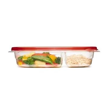 Durable Rubbermaid Divided Food Storage Containers, 3 Count