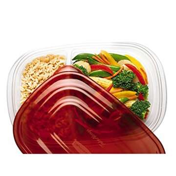 Durable Rubbermaid Divided Food Storage Containers, 3 Count