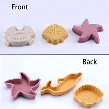 Fikokuku Silicone Beach Toy Set for Kids Outdoor Play