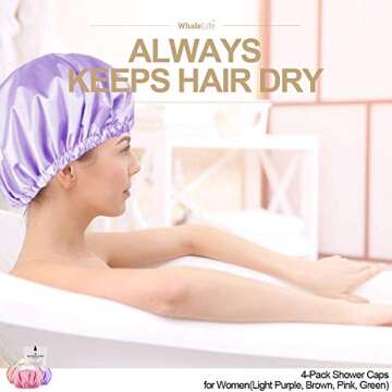 Eco-Friendly Satin Double Layer Shower Caps for All