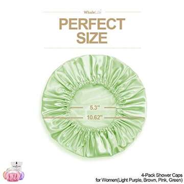 Eco-Friendly Satin Double Layer Shower Caps for All
