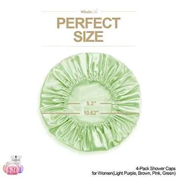 Eco-Friendly Satin Double Layer Shower Caps for All