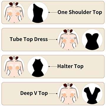 Nipple Covers Breast Lift: 6.0inch Plus Size Sticky Bra for C-DDD Cup Push Up Large Breast Lifting Nipple Pasties Silicone Adhesive Strapless Bras Invisible Boob Cover