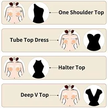 Nipple Covers Breast Lift: 6.0inch Plus Size Sticky Bra for C-DDD Cup Push Up Large Breast Lifting Nipple Pasties Silicone Adhesive Strapless Bras Invisible Boob Cover