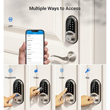 Veise Smart Lock - Keyless Entry and Fingerprint Access