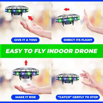 Force1 LED Hand Operated Mini Drone for Kids