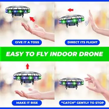 Force1 LED Hand Operated Mini Drone for Kids
