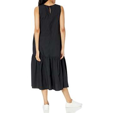 The Drop Women's Ilana Sleeveless Wide Hem Maxi Dress, Black, S