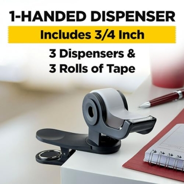 Scotch Clip & Twist Tape Dispenser for Easy Gift Wrapping