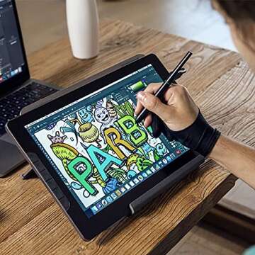 Parblo Adjustable Tablet Stand with Drawing Glove, Portable Stand for 10 to 16 inches iPad, Drawing Tablet,Laptops, Graphics Monitor (PR 110)