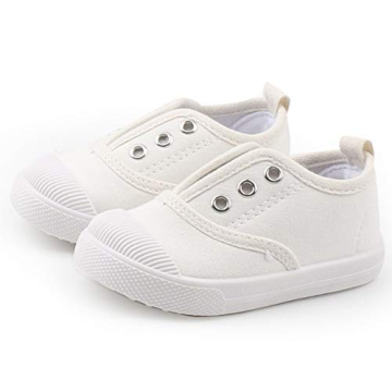 DADAWEN Cute Canvas Slip-On Sneakers for Toddlers