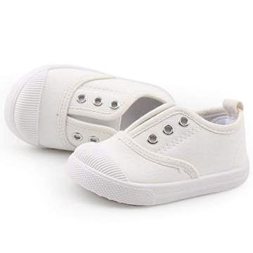 DADAWEN Cute Canvas Slip-On Sneakers for Toddlers