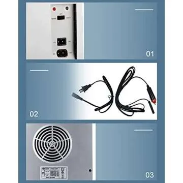 Smad Mini Fridge 6-can Portable thermoelectric Cooler and Warmer Mini Fridge for Bedroom, Office or Dorm