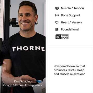 Thorne Sleep Support Duo - Magnesium Bisglycinate Powder + Melaton-3 for Restful Sleep - 60 Servings