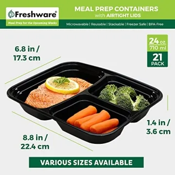Freshware 21-Pack Meal Prep Containers with Lids