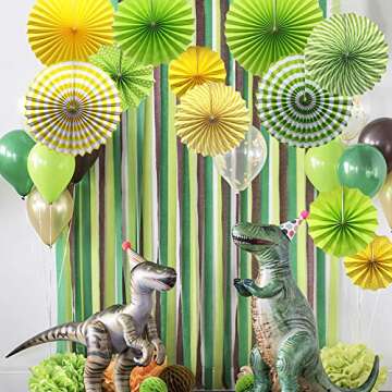 Colorful Hanging Paper Fans Set for All Occasions