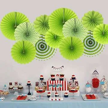 Colorful Hanging Paper Fans Set for All Occasions
