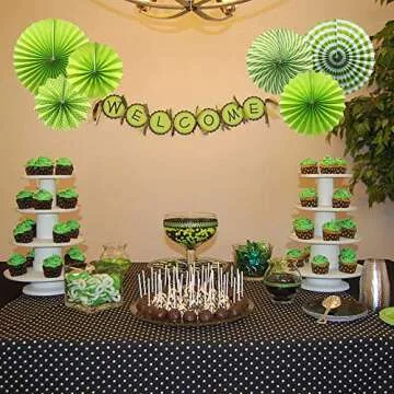 Colorful Hanging Paper Fans Set for All Occasions