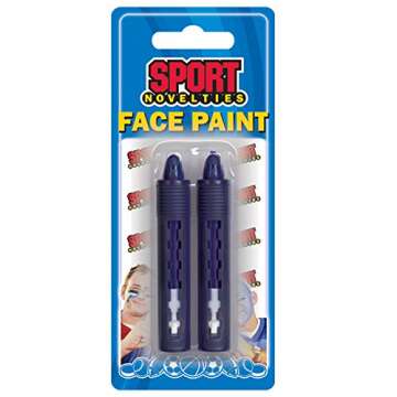 Sports Novelties Party Dress-up and Halloween Face Paint Sticks, Navy, 2-Count