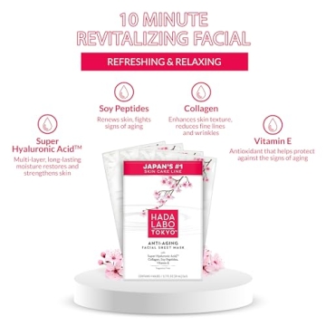Hada Labo Tokyo Anti-aging Facial Mask for Radiant Skin