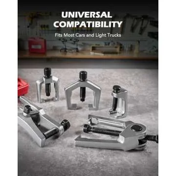 OMT 5-in-1 Ball Joint Separator, Pitman Arm Puller, Tie Rod End Tool Set for Front End Service, Splitter Removal Kit (RD06)