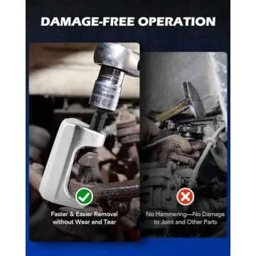 OMT 5-in-1 Ball Joint Separator, Pitman Arm Puller, Tie Rod End Tool Set for Front End Service, Splitter Removal Kit (RD06)