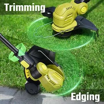 SEYVUM 20V String Trimmer and Leaf Blower Combo Kit, 12-inch Cordless Weed Trimmer with 3 Pcs Grass ...