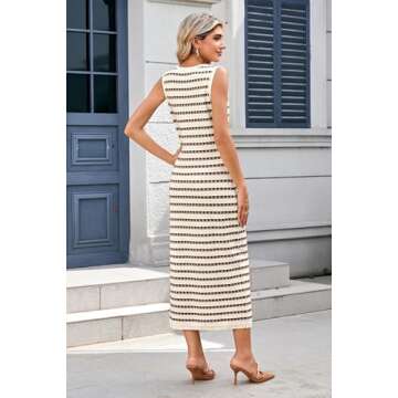 OUGES Women's Summer Knit Maternity Dress for Photoshoot