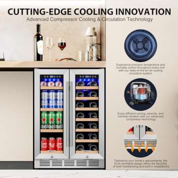 ORYMUSE 24'' Wine & Beverage Refrigerator - Dual Zone